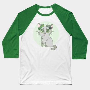 Subtle Aro Pride Cat Baseball T-Shirt